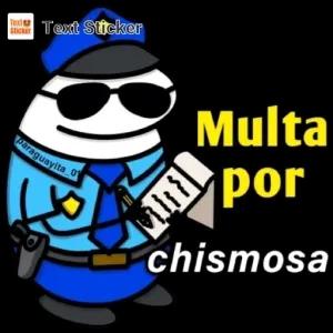 Multa por chismosa - getsticker.com