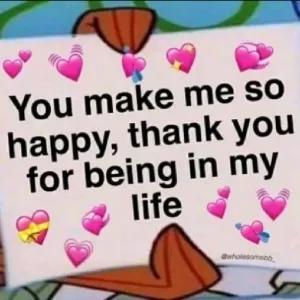 You make me so happy, thank you for being in my life - getsticker.com