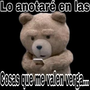 Lo anotaré en las Cosas que me valen verga... - getsticker.com