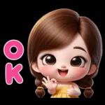 穿著黃色洋裝的可愛女孩