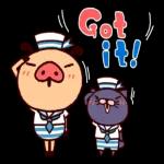 PANPAKA PANTS: Cute Marine Blue