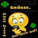 DAN-T HUPU
Р
Ich schicke dir
ganz, ganz liebe
GRÜSSE.
über das Display.
L.N
auf dich auf!