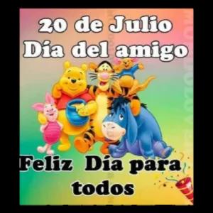 20 de Julio Día del amigo Feliz Día para todos - getsticker.com