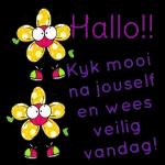 Hallo!! Kyk mooi na jouself en wees Lacante Design veilig vandag!