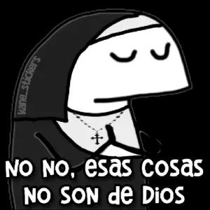 NO NO, esas cosas NO SON de Dios - getsticker.com