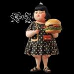 可愛的胖女孩圓點