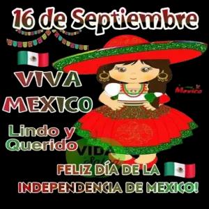 16 de Septiembre VIVA MEXICO Bigges Lindo y QueridoVIDA FELIZ DÍA DE LA INDEPENDENCIA DE MEXICO! - getsticker.com