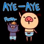 PANPAKA PANTS: Cute Marine Blue