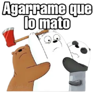 Agarrame que lo mato - getsticker.com
