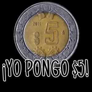 ¡YO PONGO $5! - getsticker.com