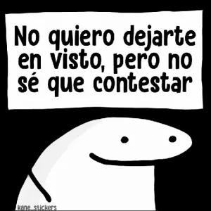 No quiero dejarte en visto, pero no sé que contestar - getsticker.com