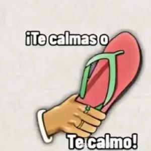 ¡Te calmas o Te calmo! - getsticker.com