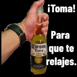 iToma! Para Corona que te Extra LA CERVEZA MÁS HECHO EN MEXICO CONT NET 330ml CERVECERIA MODELO relajes. - getsticker.com