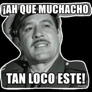 ¡AH QUE MUCHACHO TAN LOCO ESTE! memeg  - getsticker.com