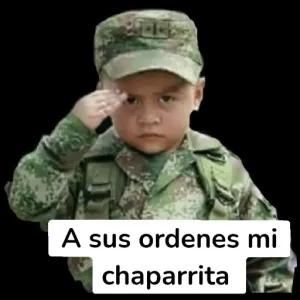 A sus ordenes mi chaparrita - getsticker.com