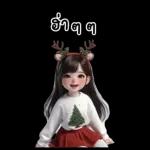 สาวกวางเรนเดียร์น่ารัก