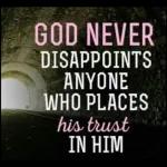 There is always hope for those who trust in God