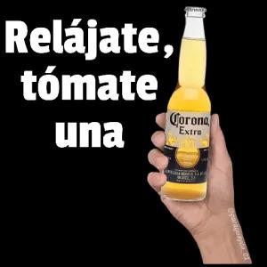 Relájate, tómate una - getsticker.com
