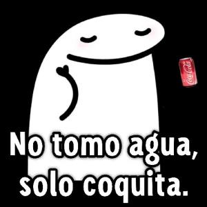 Coca-Cola No tomo agua, solo coquita. - getsticker.com