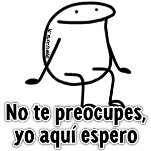 @paraguayita 01 No te preocupes, yo aquí espero - getsticker.com