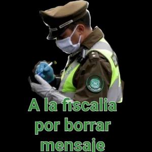 A la fiscalia por borrar mensaje  - getsticker.com