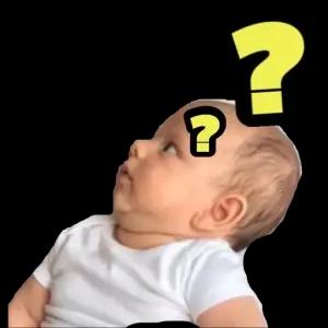 confused baby - getsticker.com