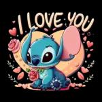 Stitch wanna give you a rose!