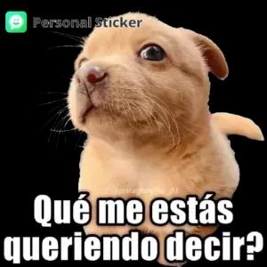¿Qué me estás queriendo decir? - getsticker.com