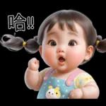 圓圓的可愛的孩子