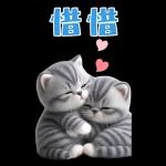 灰色虎斑小奶貓大字大貼圖