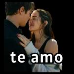 Emoticon de pareja besándose