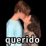 Emoticon de pareja besándose