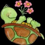 Süße kleine Schildkröte