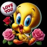 Cute little yellow duck sticker