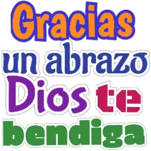Gracias un abrazo Dios te bendiga  - getsticker.com