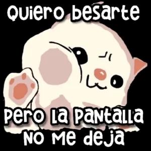 Quiero besarte pero la pantalla no me deja - getsticker.com