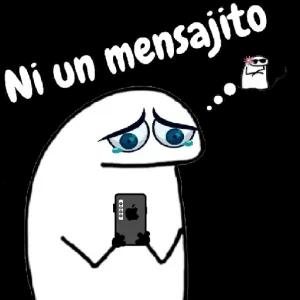 Ni un mensajito - getsticker.com