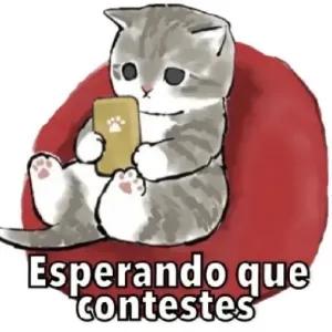 Esperando que contestes - getsticker.com