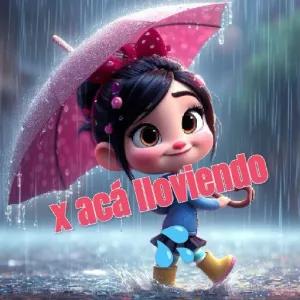 x acá lloviendo - getsticker.com