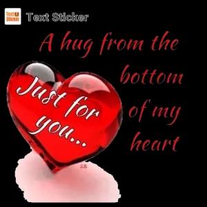 Text Text Sticker A hug from the bottom Just for of my you... SB heart - getsticker.com