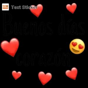 Buenos días corazón - getsticker.com