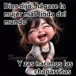Dios dijo: hágase la mujer más linda del mundo Tarjetas de Sale Empleaños Y zas nacimos las Torjetas de Feliz Cumpleaños chaparritas