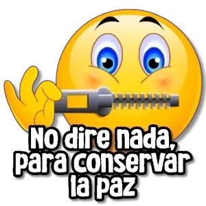 No dire nada, para conservar la paz - getsticker.com