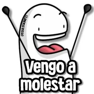 Vengo a molestar - getsticker.com