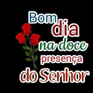 Bom dia na doce presença do Senhor  - getsticker.com