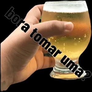 bora tomar uma?  - getsticker.com