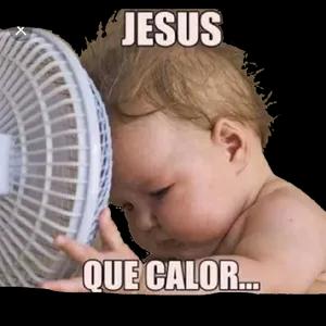 JESUS QUE CALOR...  - getsticker.com