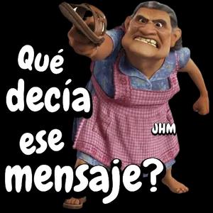 Que decia ese mensaje? JHM  - getsticker.com