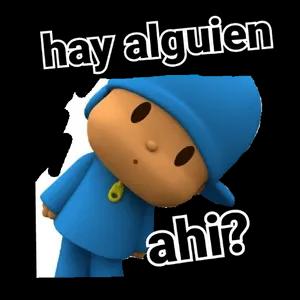 hay alguien ahi?  - getsticker.com